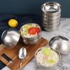 Adneny 10-Piece 12.5cm Stainless Steel Double-Layer Anti-Scald Bowl Set