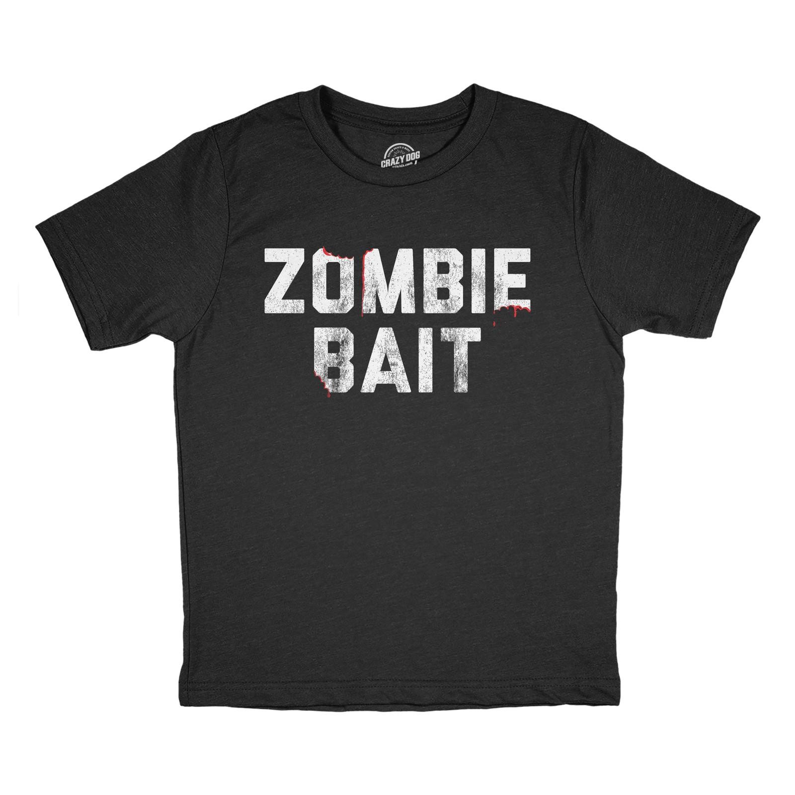 Toddler Funny T Shirts Zombie Bait Sarcastic Halloween Graphic Novelty Tee For S разноцветный