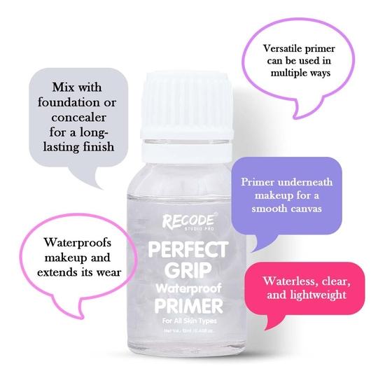 Recode Studio Perfect Grip Waterproof Primer for All Skin Types, 12 Ml