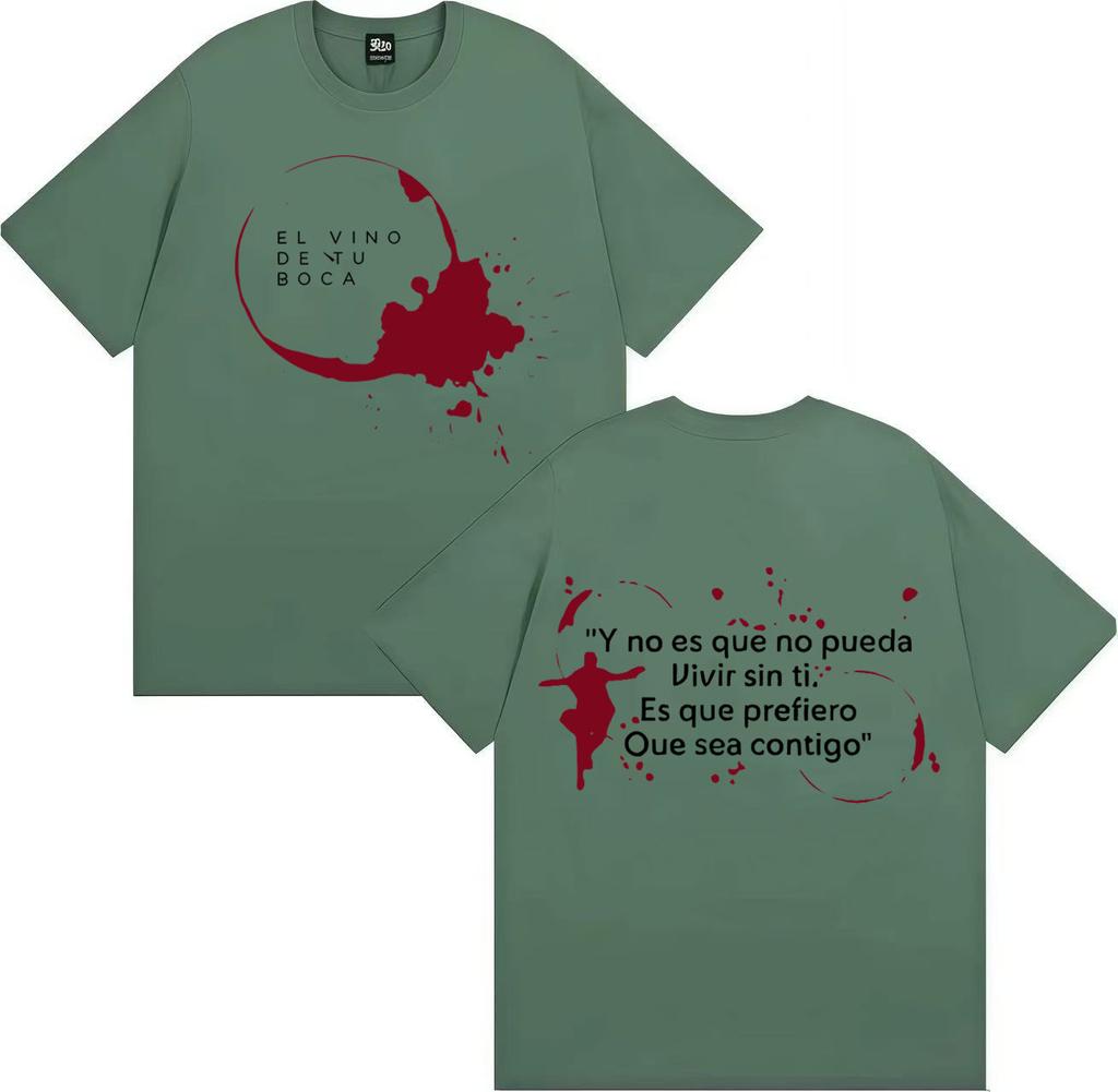 Trendy Graphic Tops 2025 Singer Alejandro Sanz Double Sided Print High Quality Tee Pop Oversized Casual Tshrit Men Women Tshirts