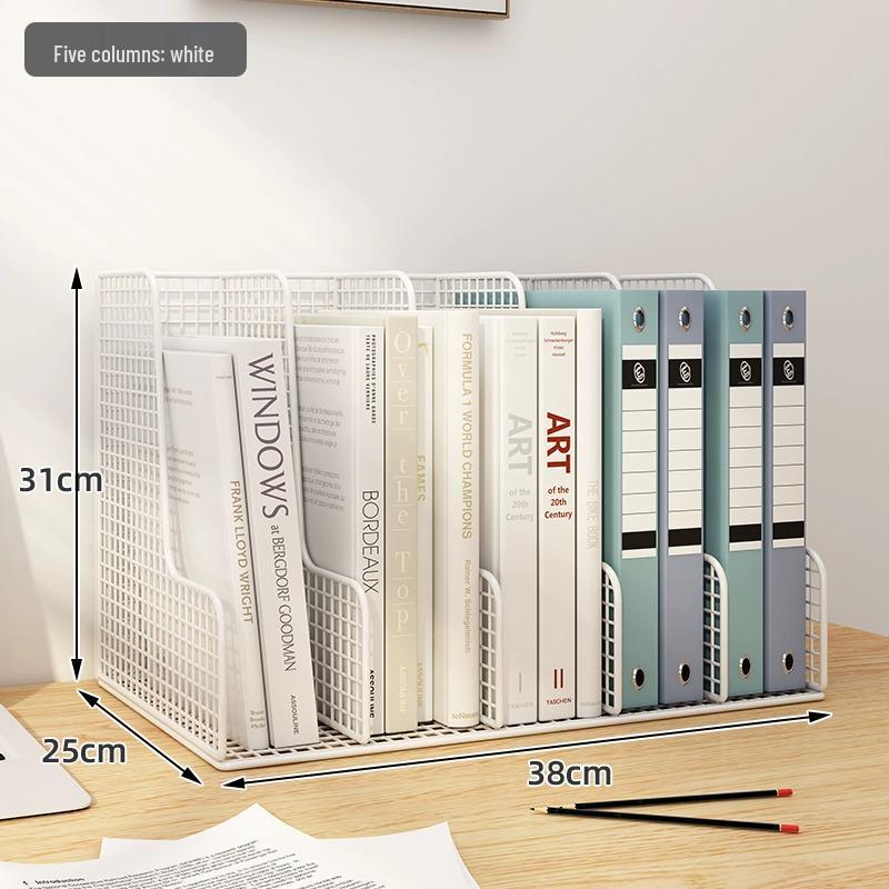 Desktop File Organizer: Multilayer Large Capacity Storage Rack for Office Supplies