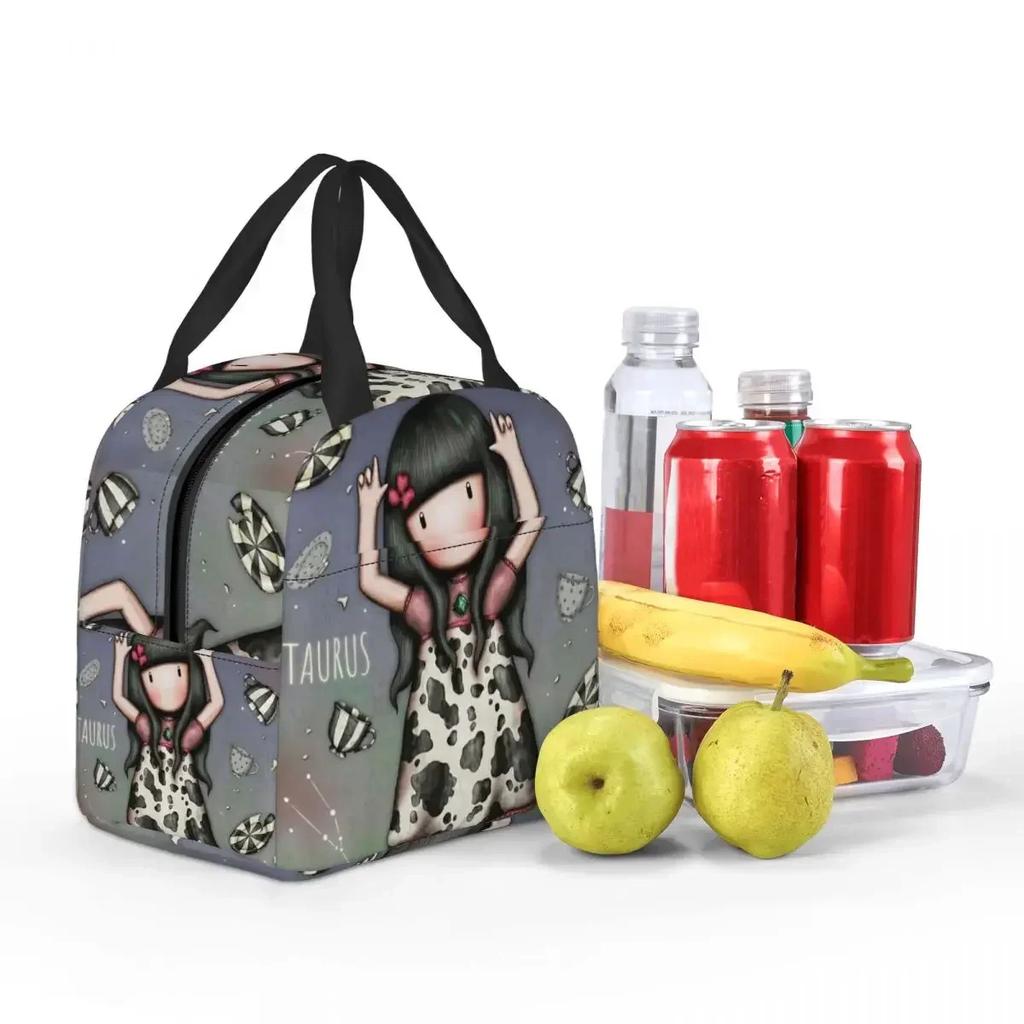 Girls Gorjuss Insulated Lunch Bag for Women Office Cooler Thermal Food Box Tote Portable Lunch Boxes Container