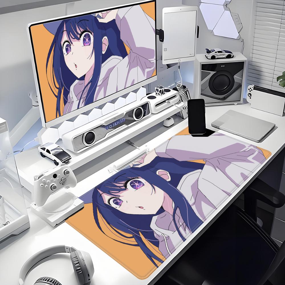 Oshi No Ko Animation Beautiful patternsOffice Computer Desk Mat Table Keyboard Big Mouse Pad Laptop Cushion Nonslip Decor