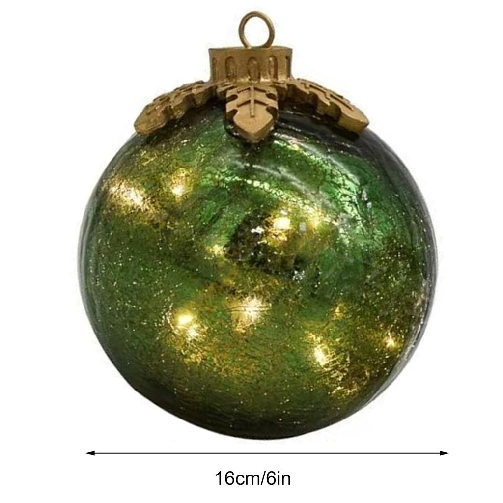 LED Glass Christmas Ball Ornaments Battery Powered Tabletop Christmas Decorations Christmas Decorative Lamp for Home Decor