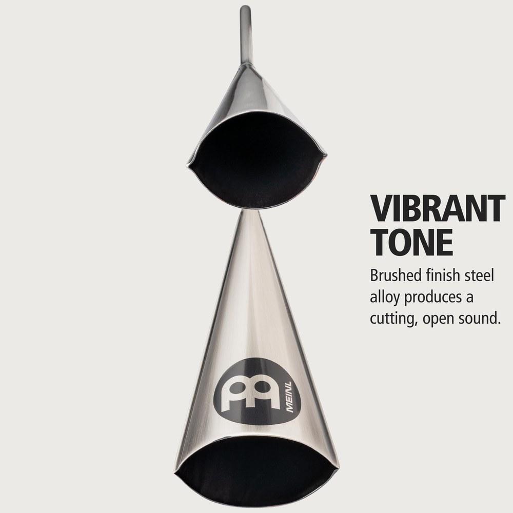 Meinl Percussion Agogo Modern Style A-GO-GO Steel Finish Small Model STBAG1