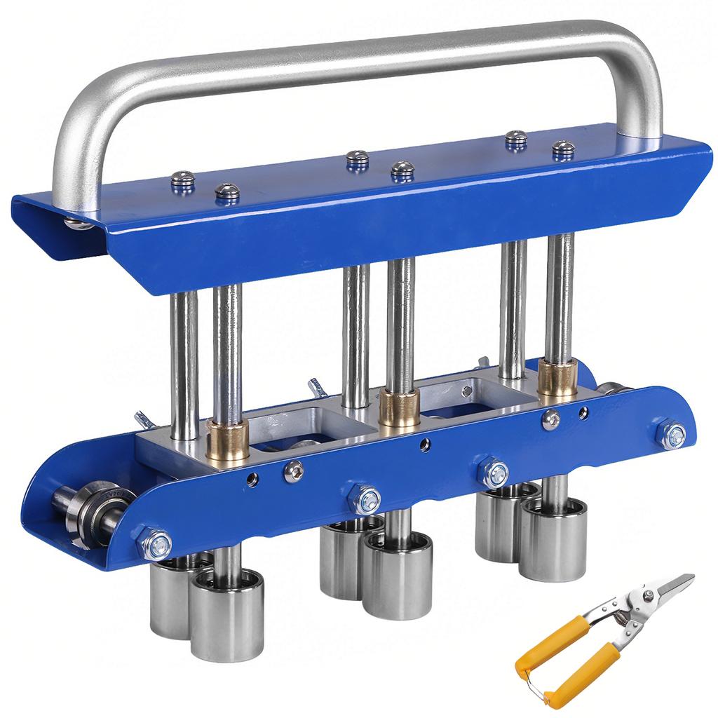 3 Station Verge Roller Bender 0-90° Bending Angle Large Radius Sheet Metal Brake with Aluminum Alloy Handle for 13-130mm Bends