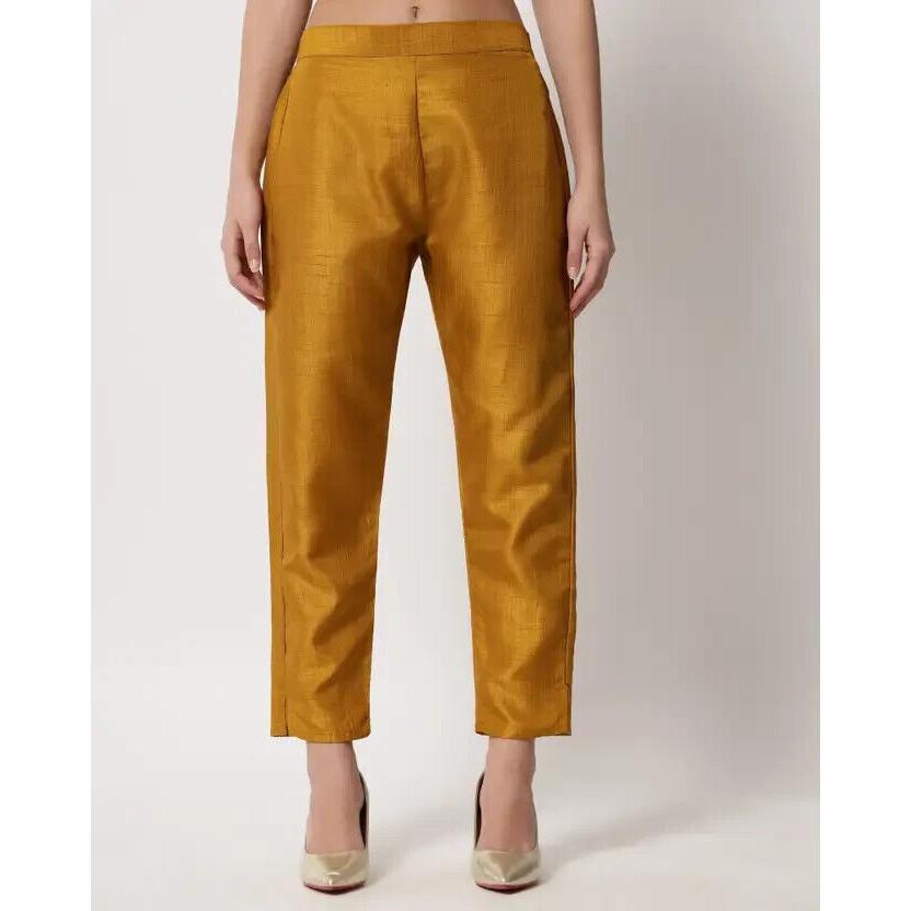 Women Silk Blend Kurti Pant Dupatta Set Indian Pakistani Bollywood Salwar Kameez VF-20166a