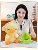 Little Yellow Duck Hoodie Plush Toy - Cute Headphone Duck Figure Doll for Claw Machines