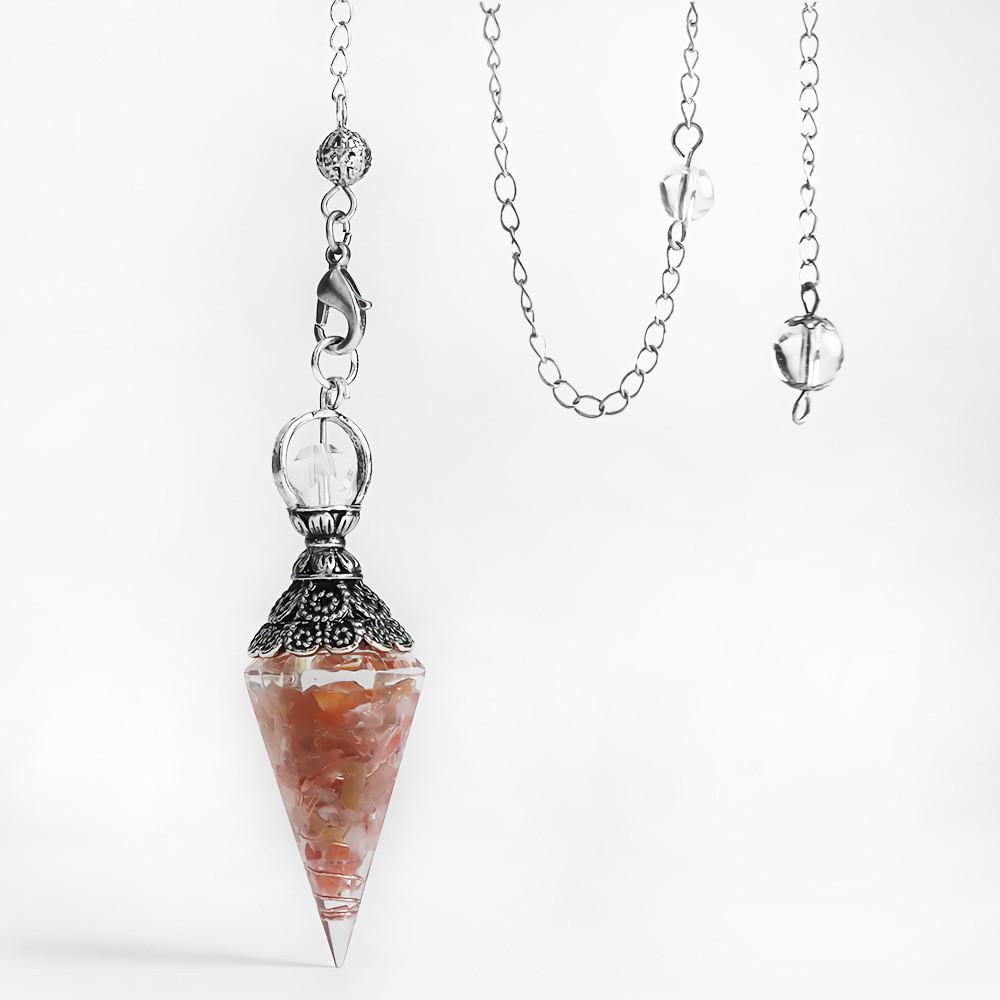 Crystal Amethyst Citrine Resin Pendant With Hexagonal Shape For Fashion Jewelry Accessories