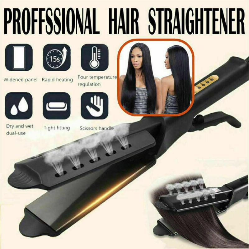 Professional Salon Uk Ceramic Steam Tourmaline Ionic Flat Iron Straightener Hair