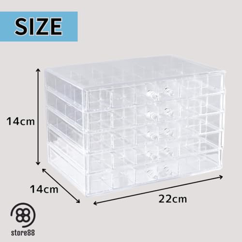 Store88 Perlenbox, Teilebox, Schrank, Nagellagerung, Zubehör, Bastelbedarf, 5 Ebenen, 120 Fächer