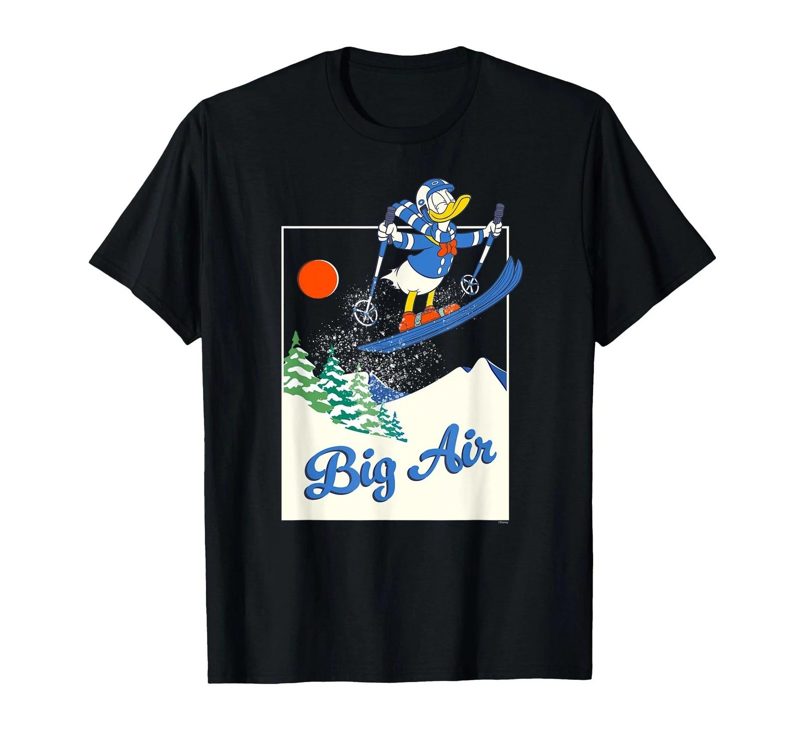 Disney Donald Duck Winter Sports Ski Retro Ski Big Air T-Shirt_ 3XL