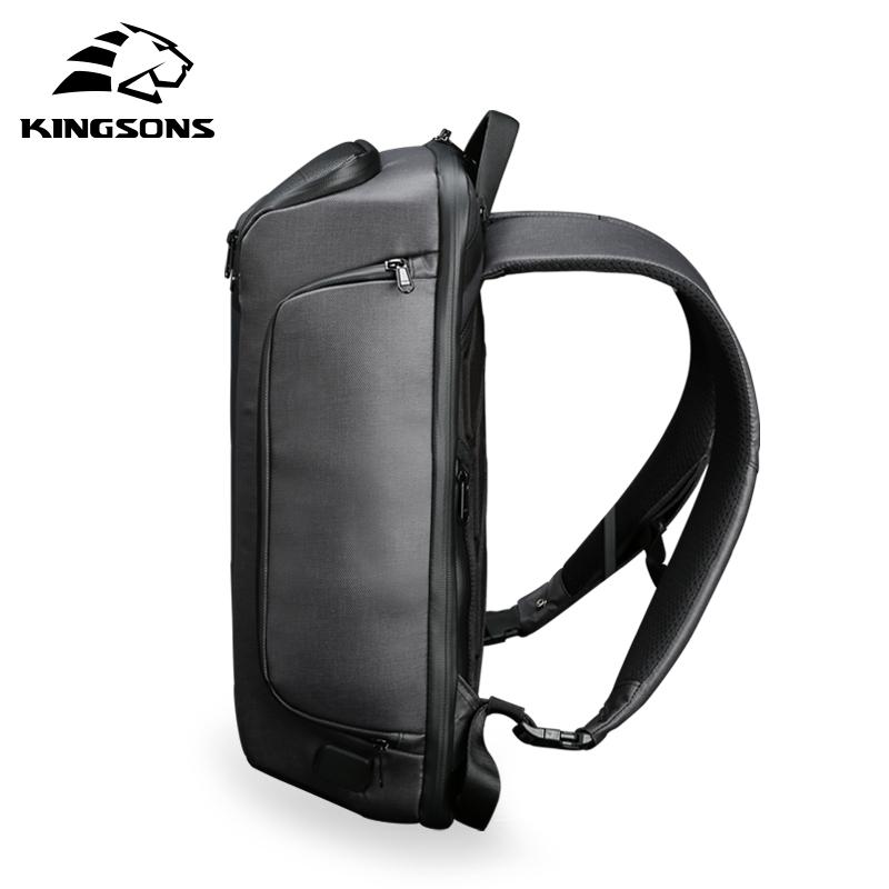 Kingsons Men New Beam Backpack Solar Panel +USB Charging /Anti-theft/Waterproof/for 15.6 Inch Laptop