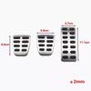 Car Gas Brake Pedal Compatible with Kia Soul SK3 GT-Line EV 2020~2025 Rubber Anti-Slip Stainless steel Footrest Foot Cover Pad Accessories(AT 2pcs)