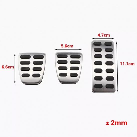 Car Gas Brake Pedal Compatible with Kia Soul SK3 GT-Line EV 2020~2025 Rubber Anti-Slip Stainless steel Footrest Foot Cover Pad Accessories(AT 2pcs)