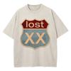 Womens 100% Cotton Tee Shirt Mgk Album Lost Americana Clothing Fashion Women TShirt Vintage Oversize Mineral Wash Tops