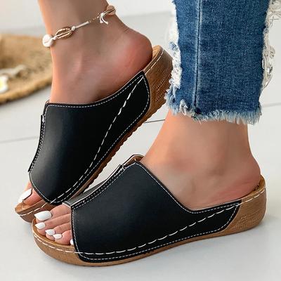 Καλοκαιρινές Σανδάλια με Πλατφόρμα Γυναικεία Μεγάλο Μέγεθος Παντόφλες Πλατφόρμας Άνετα Αντιολισθητικά Παπούτσια Γυναικεία Ανοιχτά Μυτάκια Παπούτσια Παραλίας Chaussure Femme