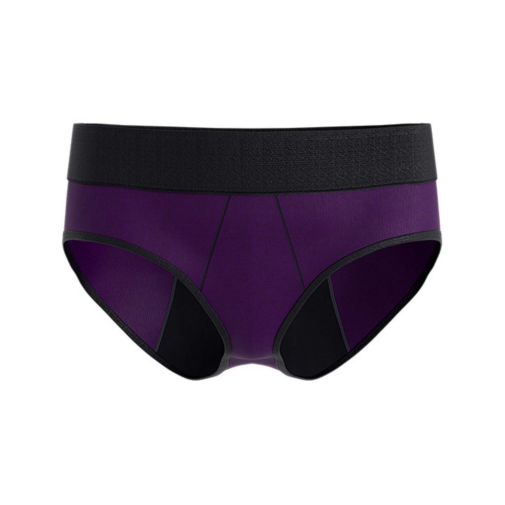Women Mid Rise Stretch Period Underwear Absorbent Leakproof Briefs Reusable Cotton Blend Protective Panties for Everyday Wear