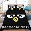 Badtz-Maru Cartoon Duvet Cover Set Home Style Bedding Soft Laundry Cotton Bed 3 Piece Set Student Dormitory Gift