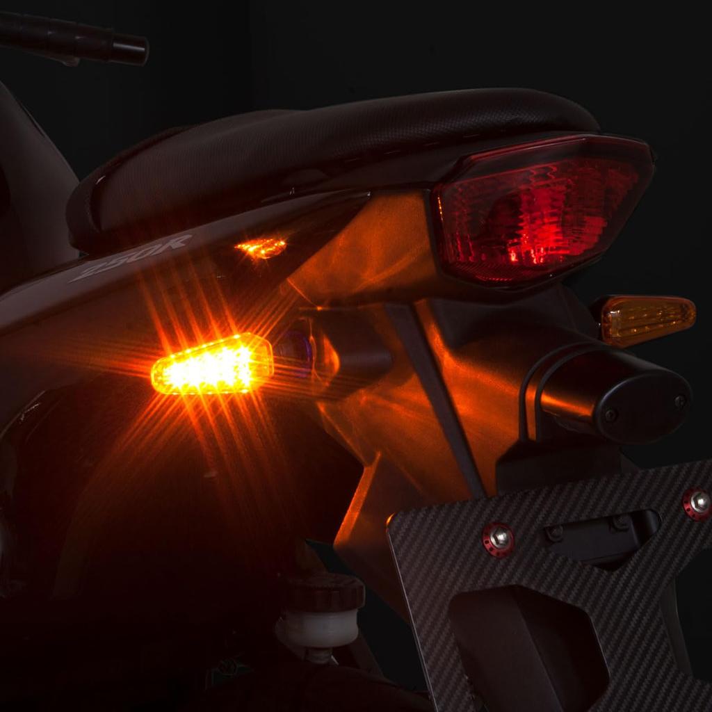 DRC Motred 602 LED Blikač 8mm Gumový Držák Redukce Poškození Úspora Energie Oranžové Sklo Dirt Freak DIRTFREAK F5908 Díl (Staré číslo D45-60-207)