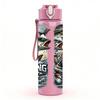 1PC Fishing Bass Fish Outdoor Scene Print 750ml Color Plastic Sports Water Bottle Leakproof Flip Straw Lid Suitable for Sports Office Home Use
