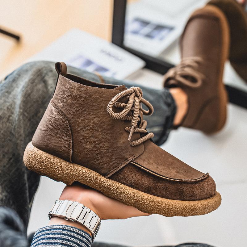 Velké retro boty Martin Britské ležérní retro niche vysoké boty