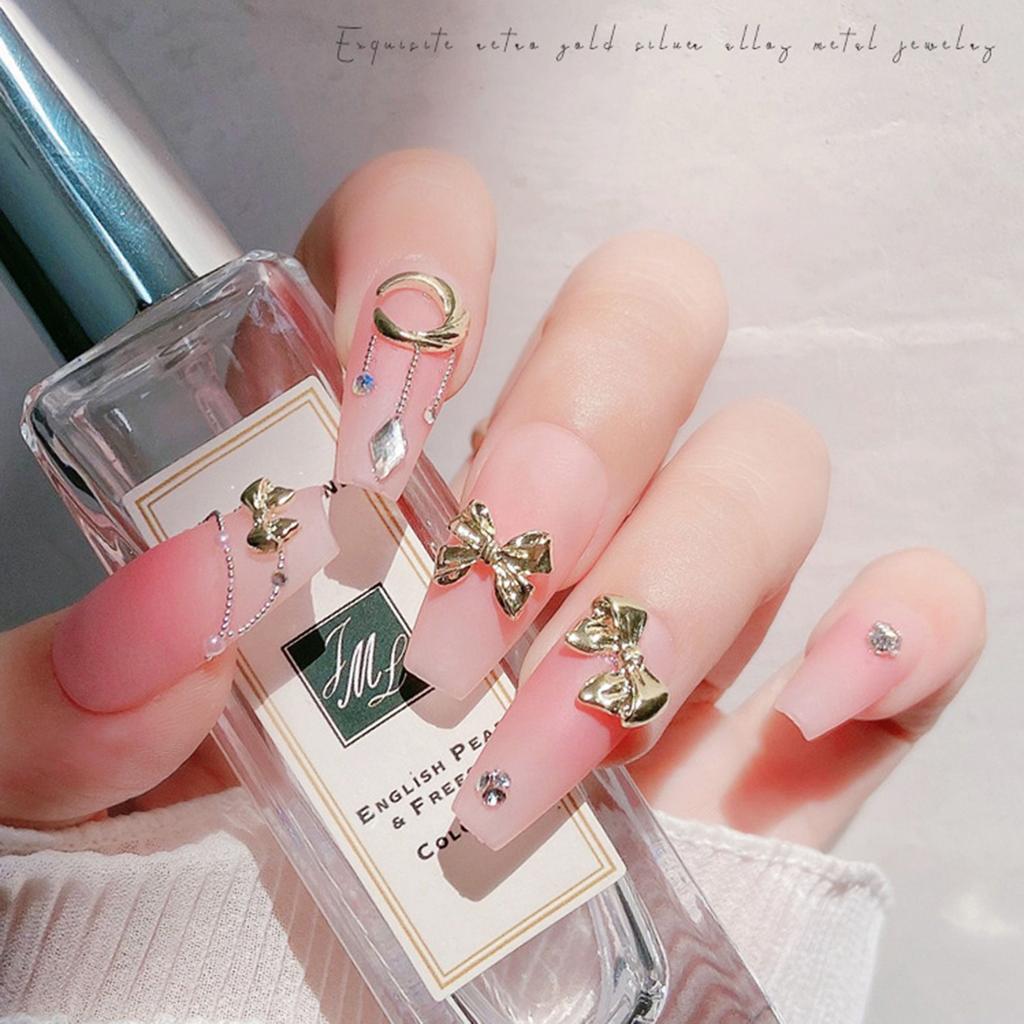 Metal Nail Art Studs 3D Metal Nail Art Jewelry Decorations Bows Rabbits Moon Multi-Shapes Nail Decoration Accessories