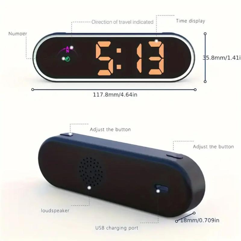 Car Head Up Display Gps Digital Speedometer With Colorful Led Display Clock & Function Overspeed Alarm For Car Truck Suv Rv