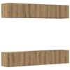 VidaXL Meubles TV muraux 4 pcs chêne artisanal bois d'ingénierie, banc TV, meuble hifi, centre de divertissement, buffet TV, 3328944