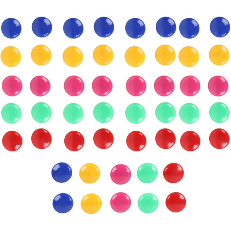 Yajnas Pack Of 50 Colorful Opaque Magnet For Magnetic White-Boards - Sticky Stick Notes, Photos, Charts Notice Board/Pla