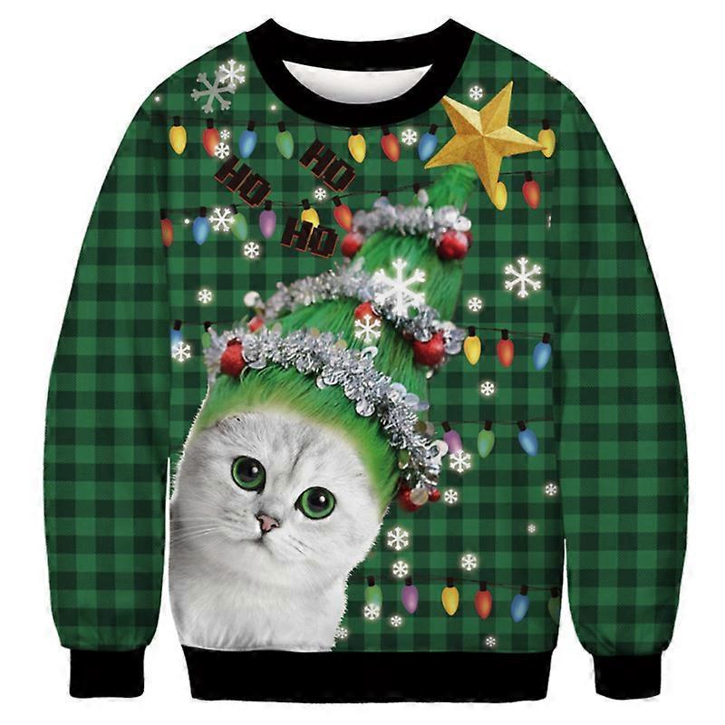 Mens/Womens Ugly Christmas Sweatshirt 3D Unique Hilarious Graphic Pullover Shirt