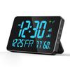 Tuya WiFi Desktop Clock Calendar Intelligent Thermometer Hygrometer with Digital LED Display Support WIFI Auto