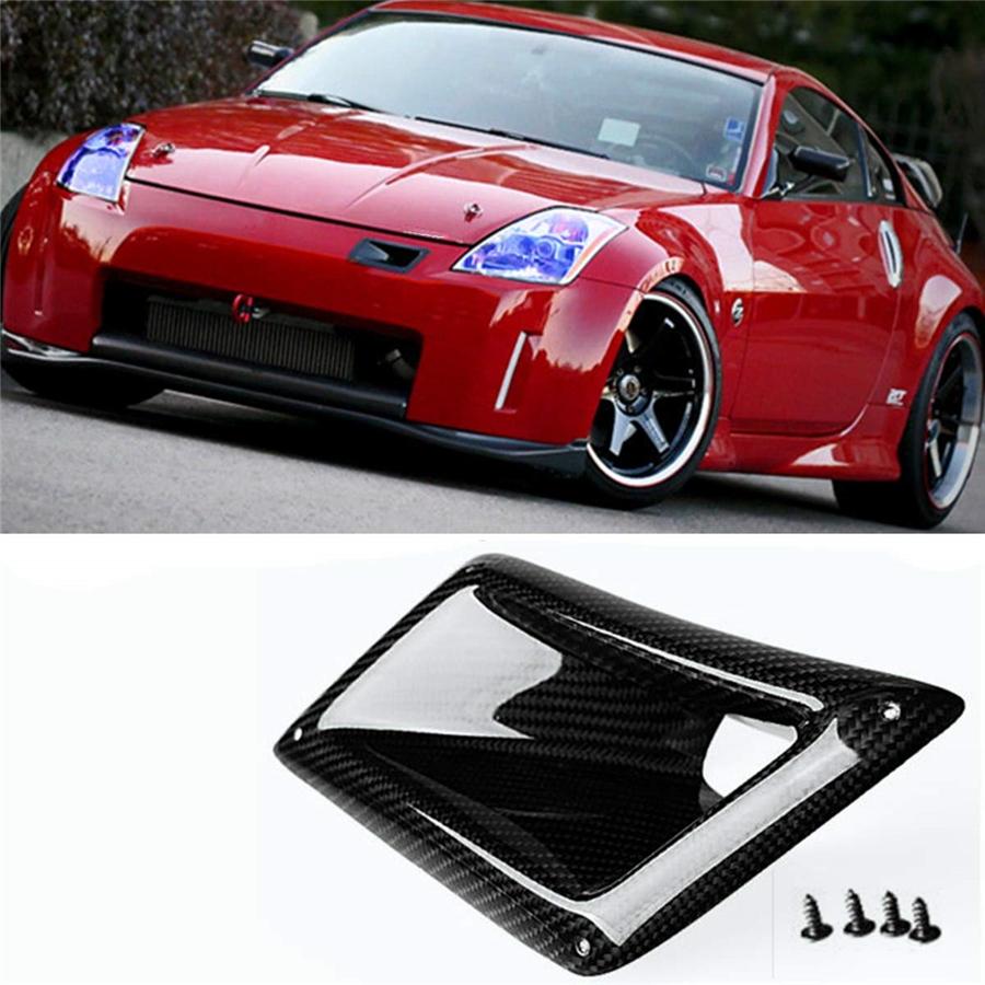 Carbon Fiber Look Bumper Side Air Vent Cover For 2003-09 Nissan 350Z All Models