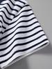 2026 Spring Summer Boys Short Sleeve Tee Cartoon Animal Striped Round Neck Printed Kids Top