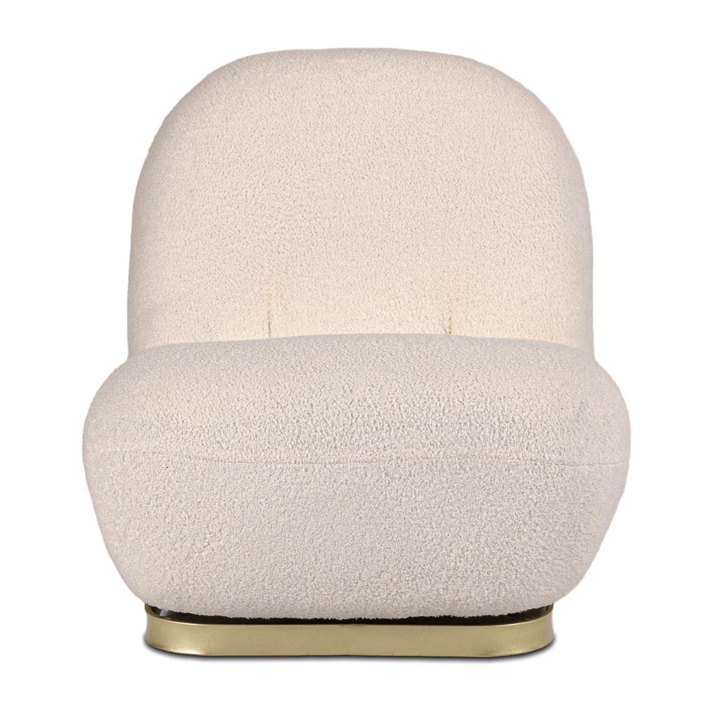Sonny Cream Boucle Modern Swivel Lounge Chair