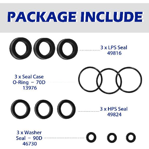 12 PCS Replacement 76975 Seal Kit for 4DNX Pumps Fits for CAT 4DNX25GSI & 4DNX27GSI Pump