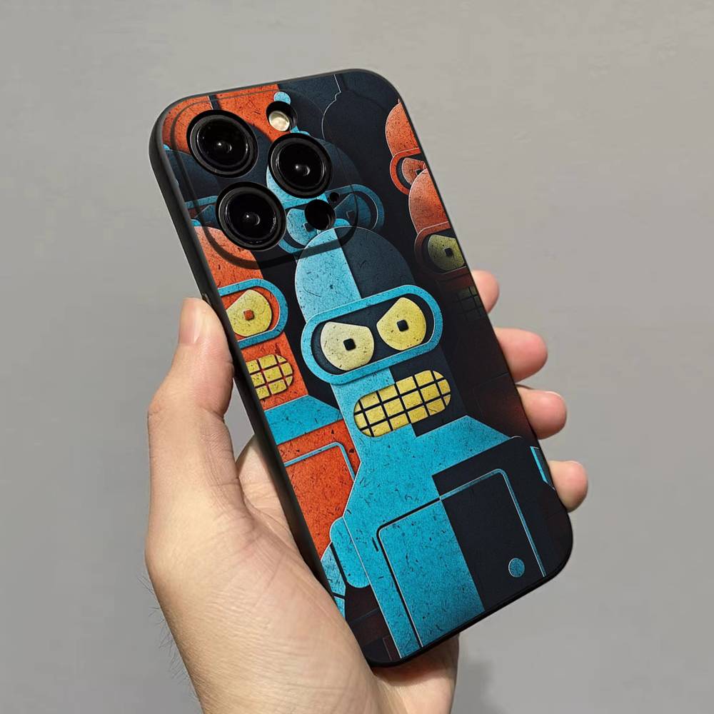 Funny Robot B-Benders Phone Case For iPhone 17 16 15 14 11 12 13 Mini Pro XS Max Plus Funda Shell