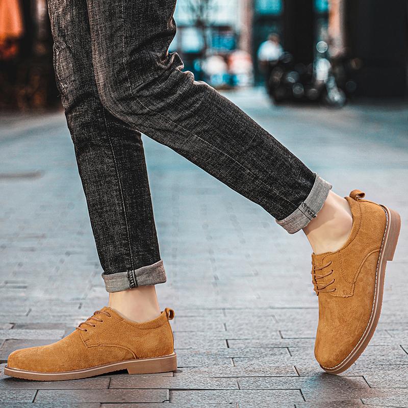 Fashion Men's Derby Shoe Oxford Lace Up Suede Leather Shoes Casual Shoes Outdoor Dress Shoes
