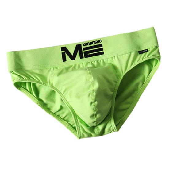 

Сексуальные мужские трусы, 3D U-образная сумка, супер космические функциональные трусики с широким эластичным поясом, нижнее белье с низкой посадкой и буквенным принтом M светло-зеленый