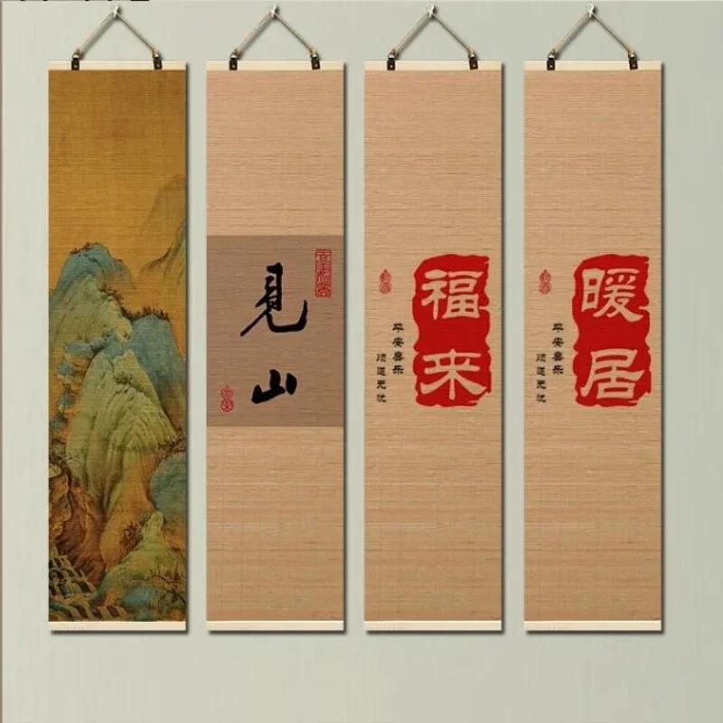 Customized Wood Bamboo Curtain Wooden Hanging Room Divider Decorative Handmade Wall Panel Blinds for Doorway Home Decor
