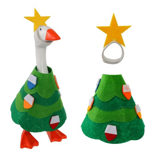Christmas Porch Goose Outfits for 23 Inch Goose Statue Felt Tree/Snowman/Reindeer