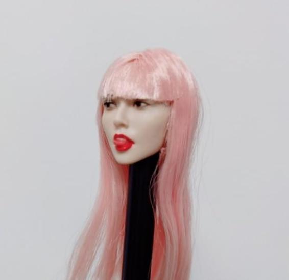 

Toys Hobbies scale action figure compatible with TBLeague pearl white tongue sticking long beautiful Asian female head and clothes not red &