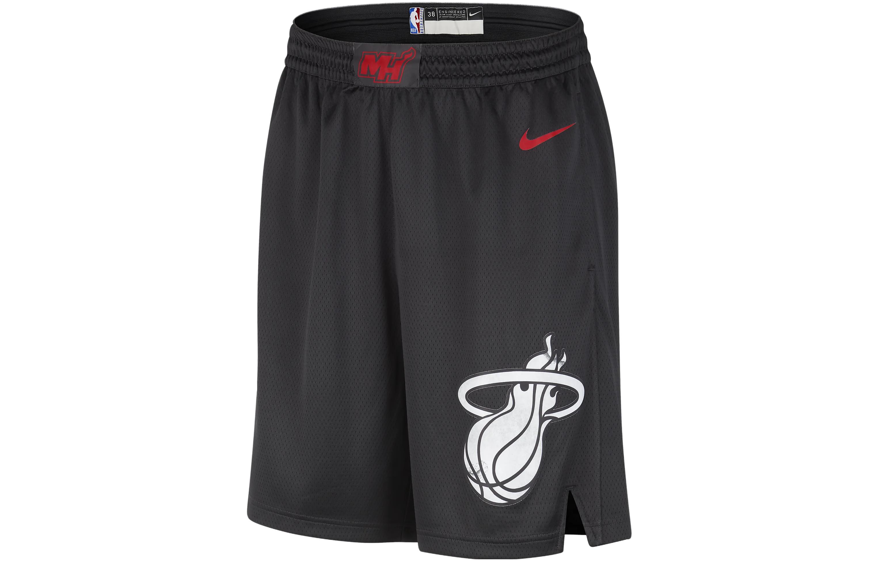 Шорты повседневные мужские Nike Dri FIT NBA Miami Heat 2023/24 City Edition Черные DX8708-010 M
