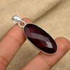 Red Garnet Natural Gemstone Jewelry Pendent 925 Solid Sterling Silver Gift For Her