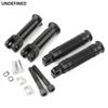 Motorcycle Black Foot Pegs CNC Rear Footrest Support Brackets for Harley Softail Fat Boy Breakout Street Bob Sport Glide 2018-20