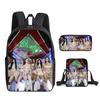 Fashion Novelty Kpop Katseye 3D Print 3pcs/Set pupil School Bags Laptop Daypack Backpack Inclined shoulder bag Pencil Case