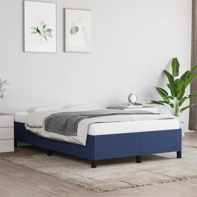 Vidaxl Bed Frame Without Mattress Blue 120X200 Cm Fabric