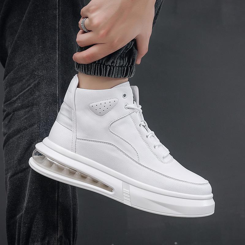 Medium top shoes men's board shoes casual breathable autumn and winter new versatile little white shoes trendy young Wenzhou shoes