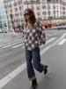 Trendy European & American Women's Plaid High-Neck Shirt - Versatile Summer Casual Fashion