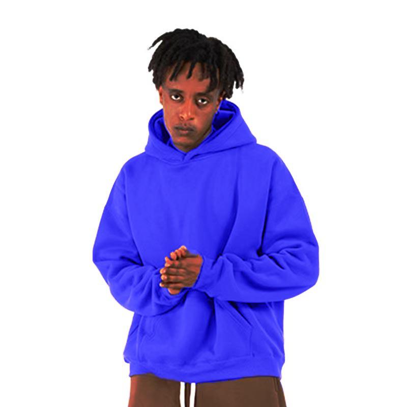 

Independent Station Unisex Autumn/Winter Fleece Fashion Hoodies – Solid Color Loose Fit Sweatshirts 4XL королевский синий